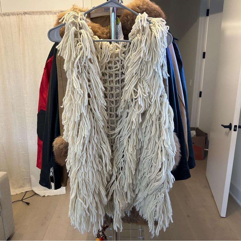 Fun vintage fringe cardigan